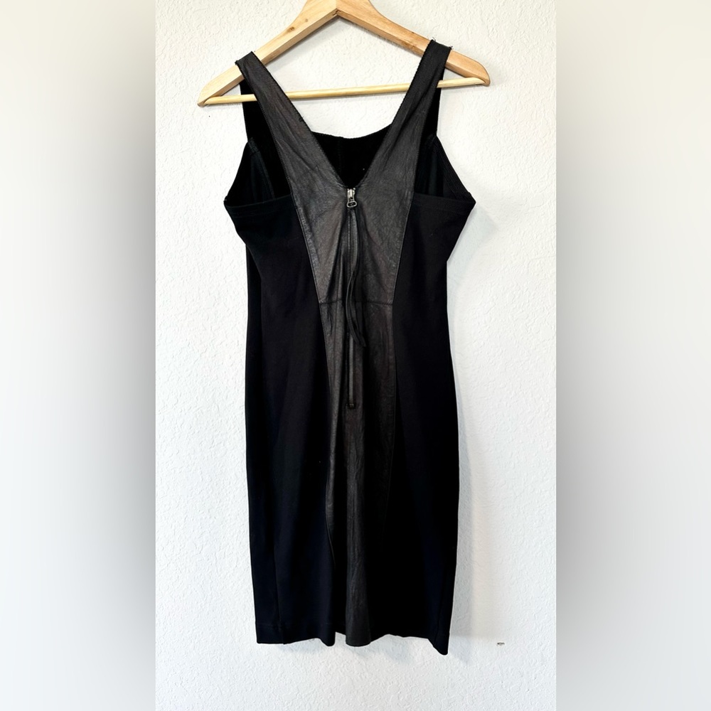 Illia Anthropologie Black Leather Dress - Picture 6 of 15
